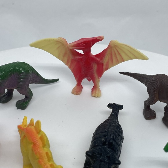Vintage Plastic Dinosaur Figures Lot Of 11 Various Sizes Pterodactyl Jurassic - Picture 7 of 13